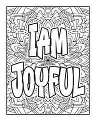 An Inspirational word Coloring page for Positive Thinking and Self-Motivation