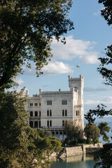 Fototapeta na wymiar Miramare Castle in Trieste, Italy