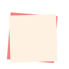 Blank post it note isolated. Vector illustration.