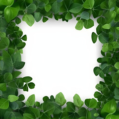 Fototapeta premium green leaves border Generative AI Content 