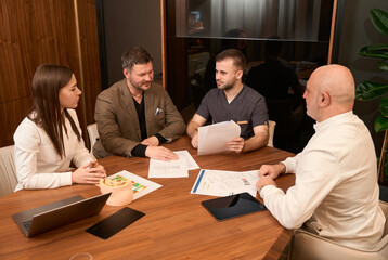 Young man presenting doctor recommendations to patient