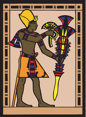 Fototapeta na wymiar Illustration of Egyptian Silouette - Vector