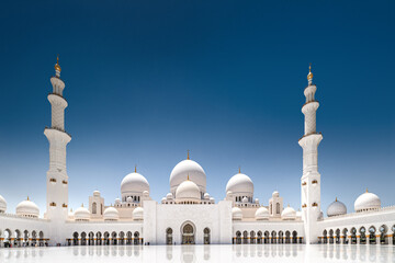 Meczet w Abu Dhabi - Zjednoczone Emiraty Arabskie Sheikh Zayed Grand Mosque - obrazy, fototapety, plakaty