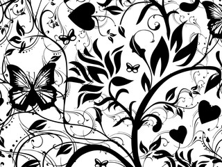 This is vector illustration background of abstract grunge floral