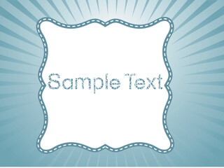 Vector banner for sample text on sea green background