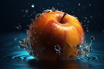 Refreshing Apple Photoshoot on Water