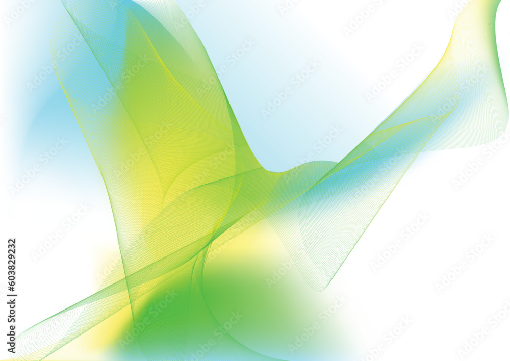 Poster vector illustration - abstract background made of color splashes and curved lines