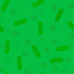 Cartoon medicine seamless pills pattern for wrapping paper and linens and fabrics and packaging and shops