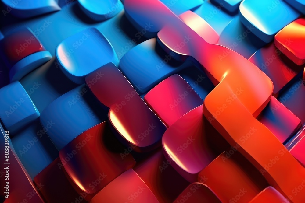 Poster 3d abstract colorful high technology background. generative ai
