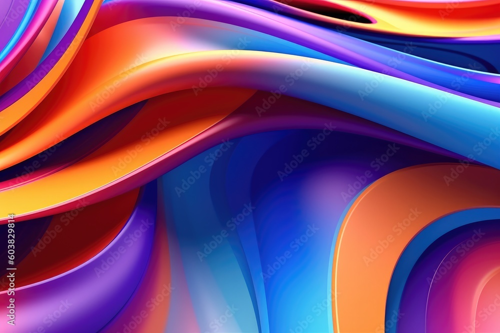 Poster 3d abstract colorful high technology background. generative ai