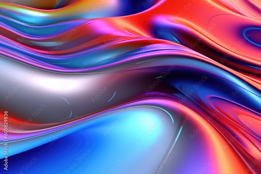 Poster 3d abstract colorful high technology background. generative ai
