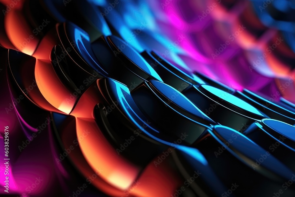 Poster 3d abstract colorful high technology background. generative ai