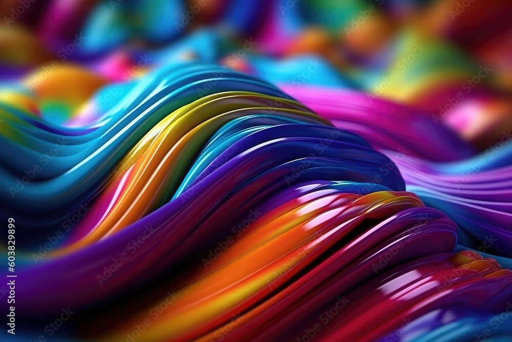 Poster 3d abstract colorful high technology background. generative ai