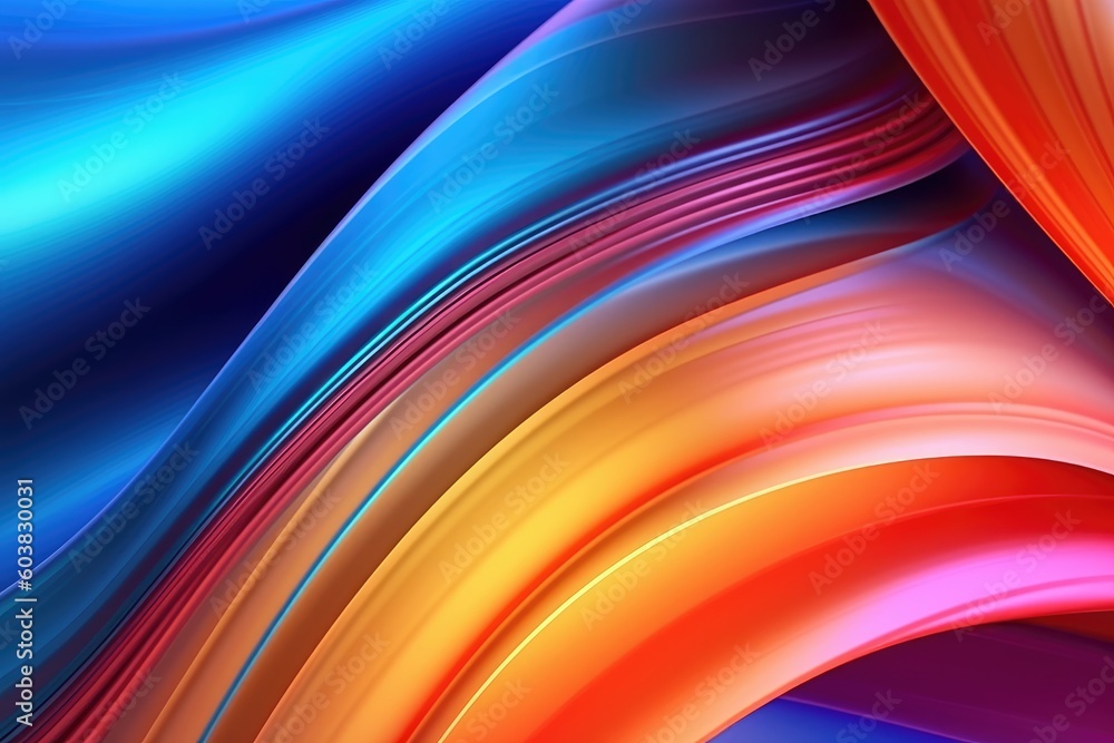 Poster 3d abstract colorful high technology background. generative ai