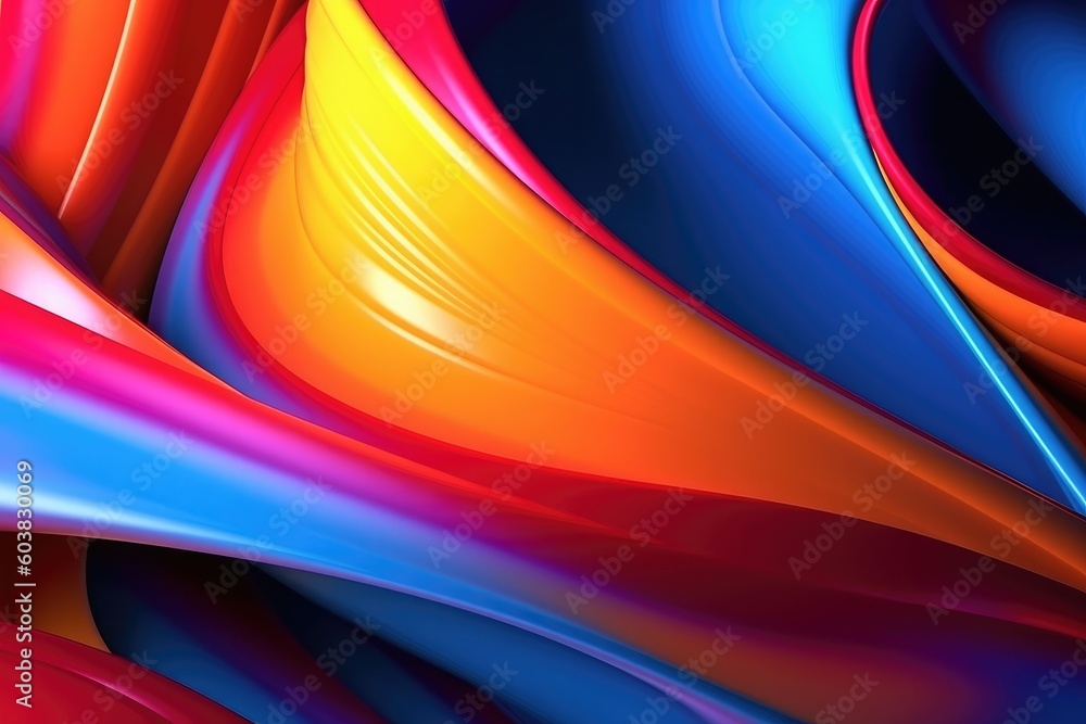 Poster 3d abstract colorful high technology background. generative ai