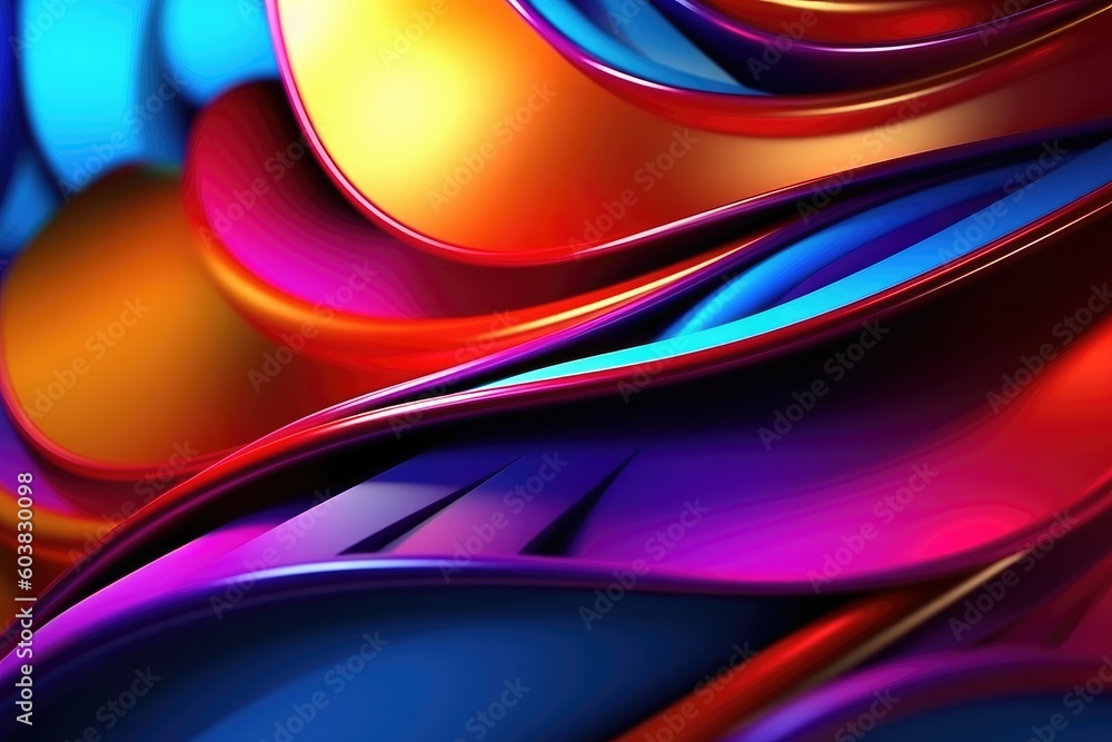 Poster 3d abstract colorful high technology background. generative ai