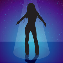 Dancing Girl 02 - High detailed vector illustration.