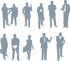 Business men and women doing what they do!