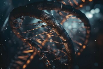 Fototapeta na wymiar Host genome incorporates double-stranded DNA , .highly detailed, cinematic shot photo taken by sony incredibly detailed, sharpen details highly realistic professional photography lighting
