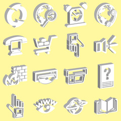 a set of internet web icons