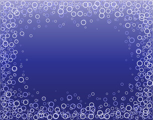 Abstract vector border of underwater bubbles