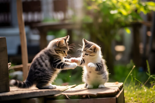 Cats Enjoying Playtime in Candid Moments