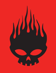 Tribal Skull design illustration for use in wed and print