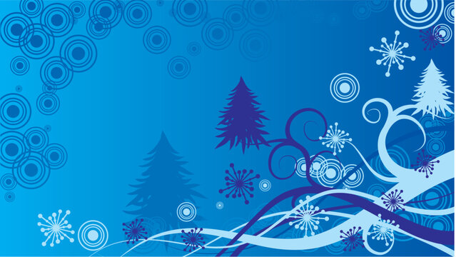 Christmas winter background, vector illustration