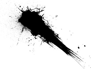 shooting ink/paint splat isolated from the white background ideal to place text over