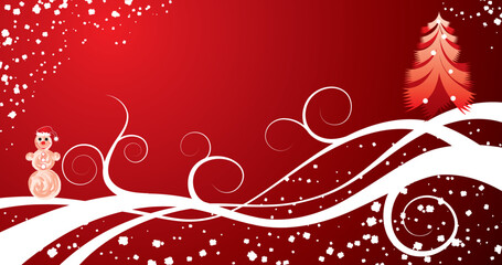 Christmas background, vector illustration