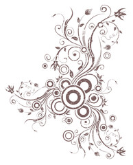 Abstract floral chaos, element for design, vector illustration