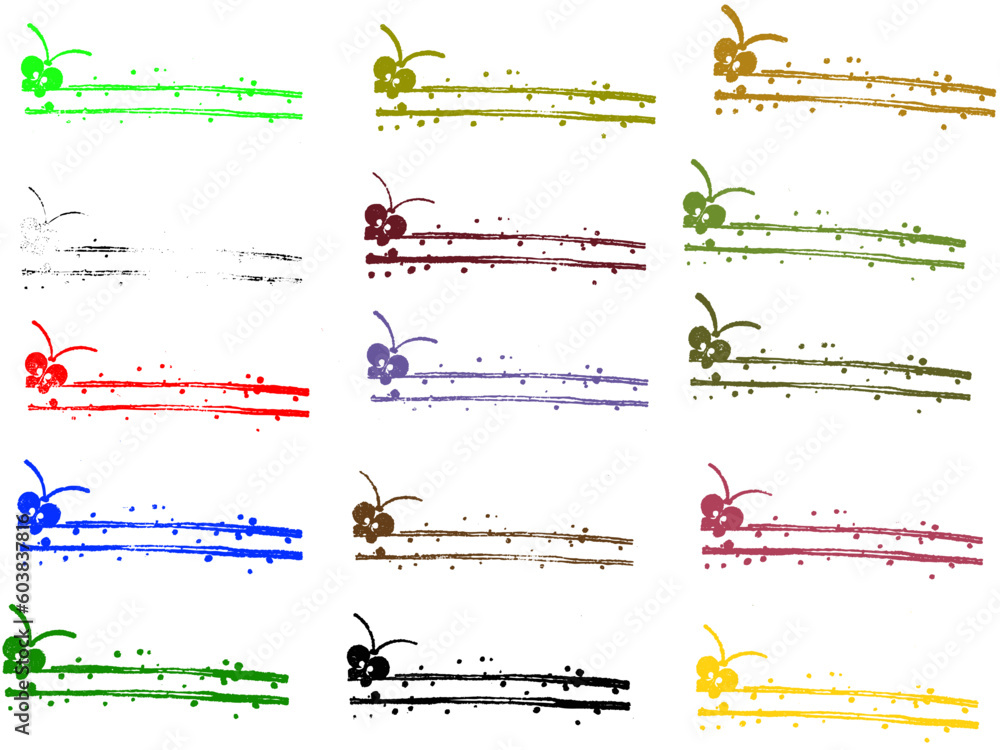 Poster grunge elements - butterfly borders - highly detailed vector grunge elements in seperate groups for 