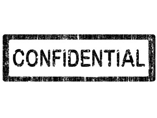 Obraz premium Grunge Office Stamp with the words CONFIDENTIAL in a grunge splattered text. (Letters have been uniquely designed and created by hand)
