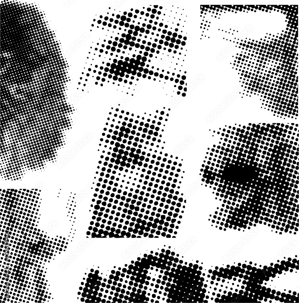 Aufkleber collection of halftone dots that can be used as elements within your own design