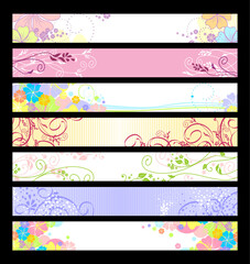 Floral website banners. 468x60 & 730x90 sizes / Floral collection