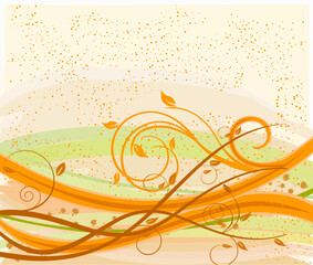 Abstract  artistic floral  background illustration