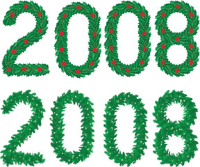 Vector illustration - christmas decor and simbols