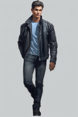Illustration_hansome_young_age_colombian_man_in_a_black