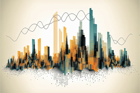 abstract city skyline, Generative AI