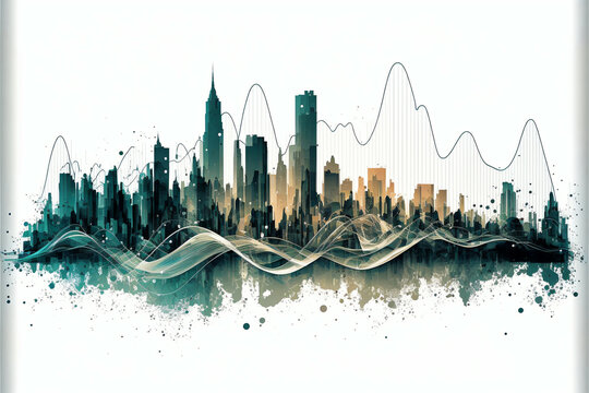 abstract city skyline, Generative AI