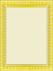 Gold frame for a photo in a vector