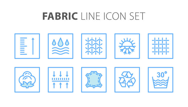 FABRIC LINE ICON SET 6. Set of icons color