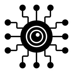Cyber Eyes Glyph Icon