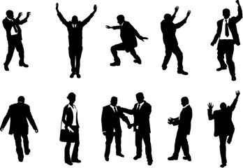 A series of business people mostly in more unusual poses, climbing, balancing etc. Great for use in conceptual pieces.