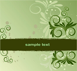 Floral Background  with frame - abstract  art vector