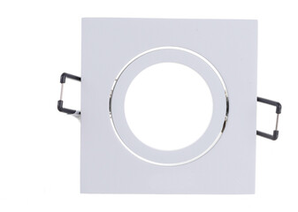 round recessed ceiling spotlight on a white background
