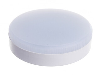 round recessed ceiling spotlight on a white background