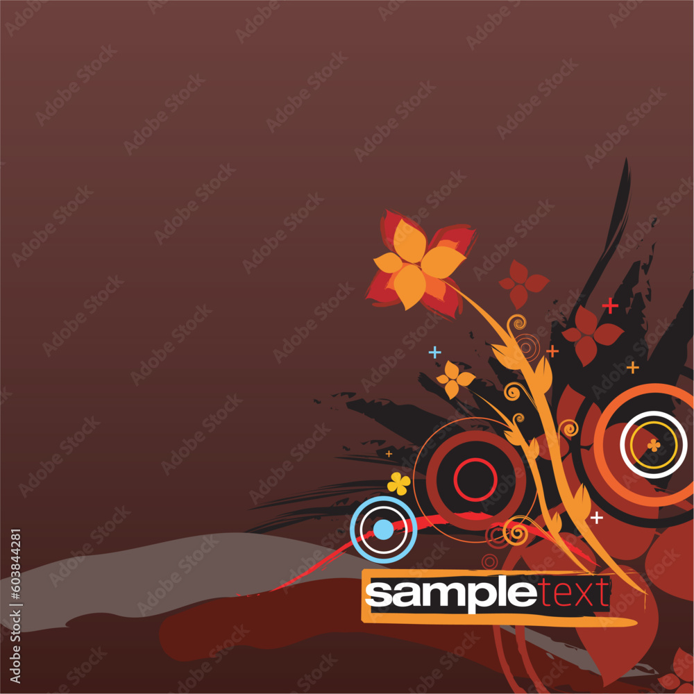 Poster abstract and stylish vector background in warm colors. - vector art in eps 8 format. the different g