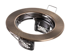 Obraz premium round recessed ceiling spotlight on a white background