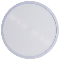 round recessed ceiling spotlight on a white background